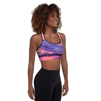 Marbled Padded Sports Bra - Trump Tees