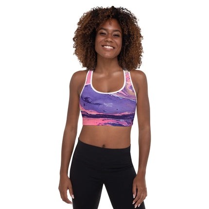 Marbled Padded Sports Bra - Trump Tees