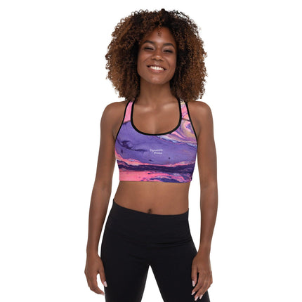 Marbled Padded Sports Bra - Trump Tees