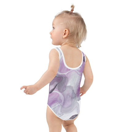 Marbled Purple Kids Swimsuit - Trump Tees