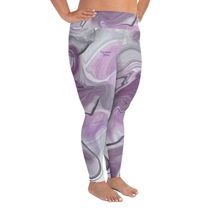 Marbled Purple Plus Size Leggings - Trump Tees