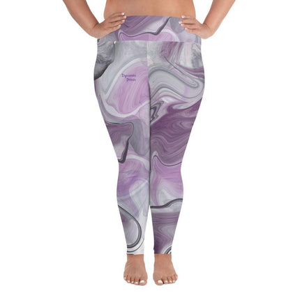 Marbled Purple Plus Size Leggings - Trump Tees