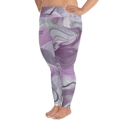 Marbled Purple Plus Size Leggings - Trump Tees