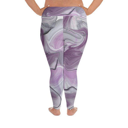 Marbled Purple Plus Size Leggings - Trump Tees