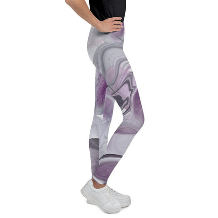 Marbled Purple Youth Leggings - Trump Tees