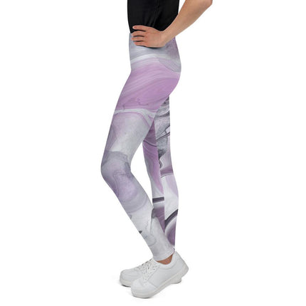 Marbled Purple Youth Leggings - Trump Tees