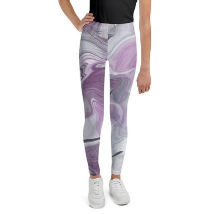 Marbled Purple Youth Leggings - Trump Tees