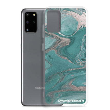 Marbled Teal Clear Case for Samsung® - Trump Tees