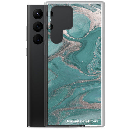 Marbled Teal Clear Case for Samsung® - Trump Tees