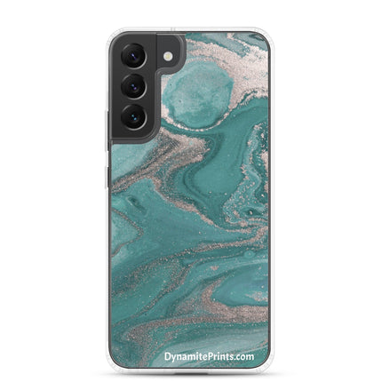 Marbled Teal Clear Case for Samsung® - Trump Tees