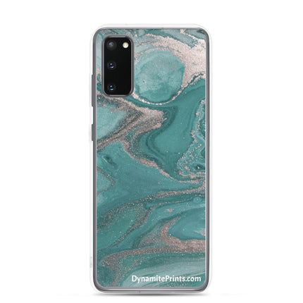 Marbled Teal Clear Case for Samsung® - Trump Tees