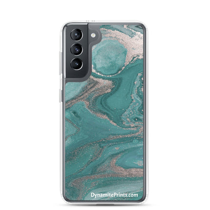 Marbled Teal Clear Case for Samsung® - Trump Tees