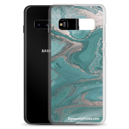 Marbled Teal Clear Case for Samsung® - Trump Tees