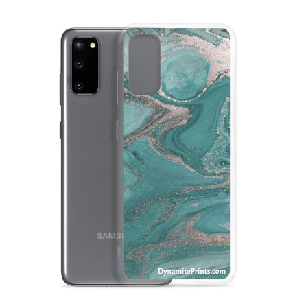 Marbled Teal Clear Case for Samsung® - Trump Tees