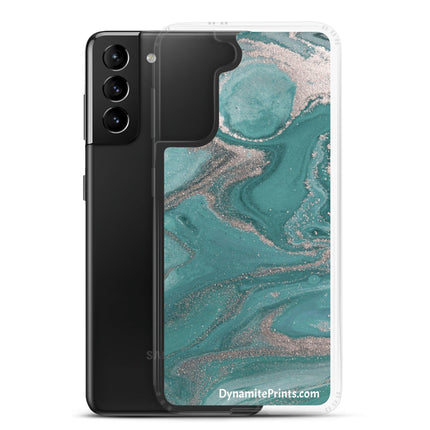 Marbled Teal Clear Case for Samsung® - Trump Tees