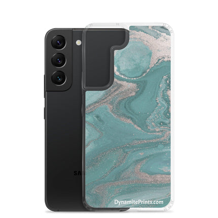 Marbled Teal Clear Case for Samsung® - Trump Tees