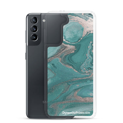 Marbled Teal Clear Case for Samsung® - Trump Tees