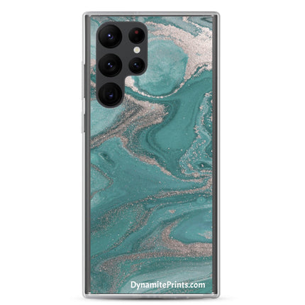 Marbled Teal Clear Case for Samsung® - Trump Tees