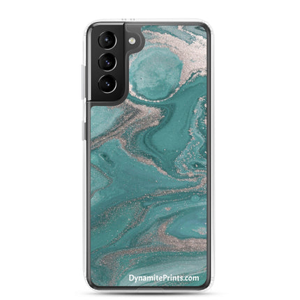 Marbled Teal Clear Case for Samsung® - Trump Tees