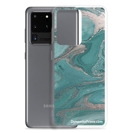 Marbled Teal Clear Case for Samsung® - Trump Tees