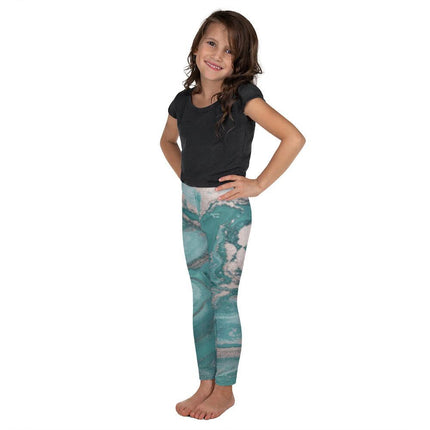 Marbled Teal Kids Leggings - Trump Tees