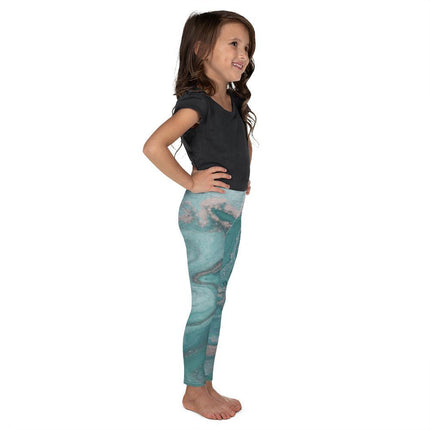 Marbled Teal Kids Leggings - Trump Tees