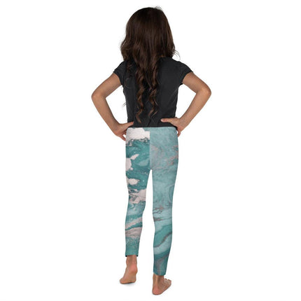 Marbled Teal Kids Leggings - Trump Tees