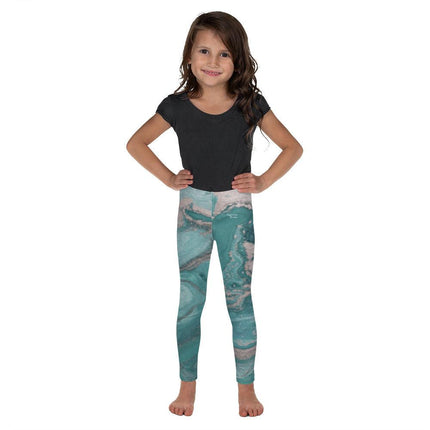 Marbled Teal Kids Leggings - Trump Tees