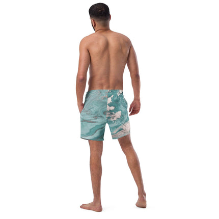 Marbled Teal Men's Boardshorts - Trump Tees