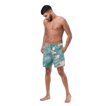 Marbled Teal Men's Boardshorts - Trump Tees