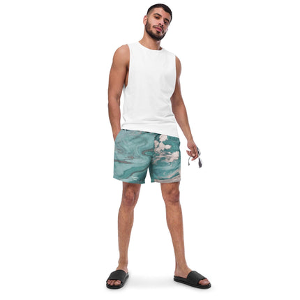 Marbled Teal Men's Boardshorts - Trump Tees