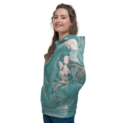 Marbled Teal Unisex Hoodie - Trump Tees