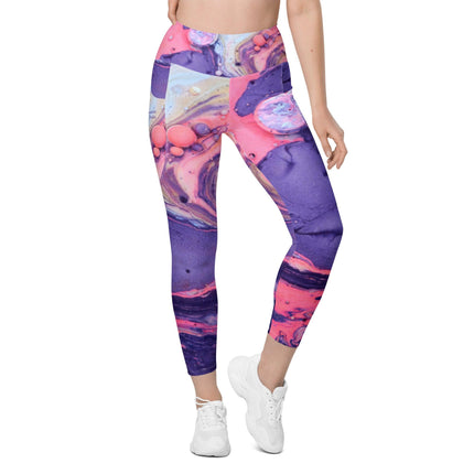 Marbled Women's Leggings With Pockets - Trump Tees