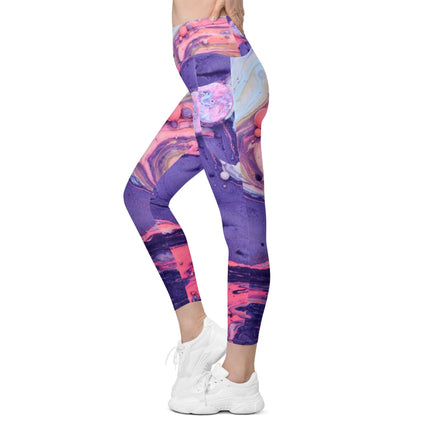 Marbled Women's Leggings With Pockets - Trump Tees