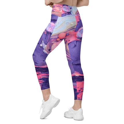 Marbled Women's Leggings With Pockets - Trump Tees