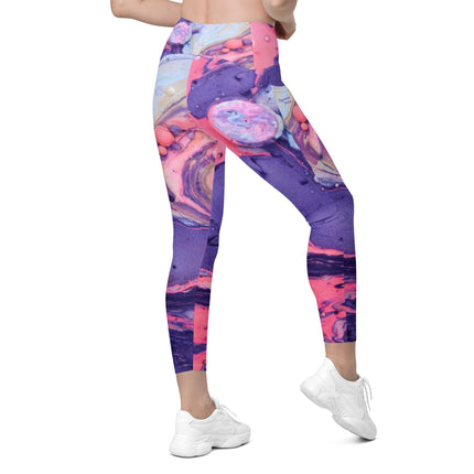 Marbled Women's Leggings With Pockets - Trump Tees