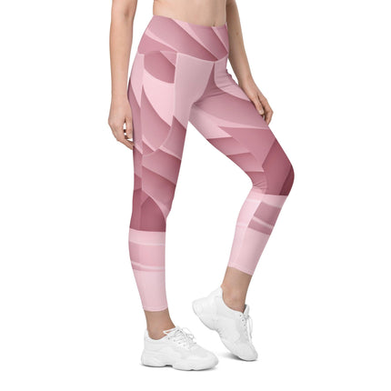 Mauve Ribbon Leggings With Pockets - Trump Tees