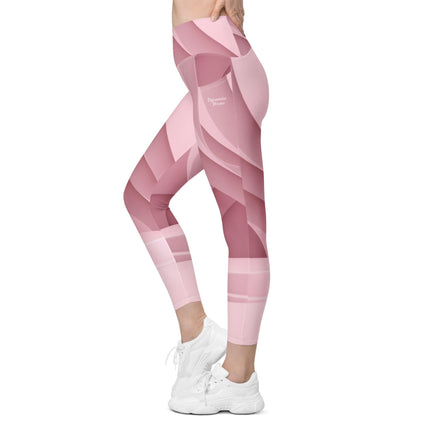 Mauve Ribbon Leggings With Pockets - Trump Tees