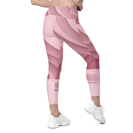 Mauve Ribbon Leggings With Pockets - Trump Tees