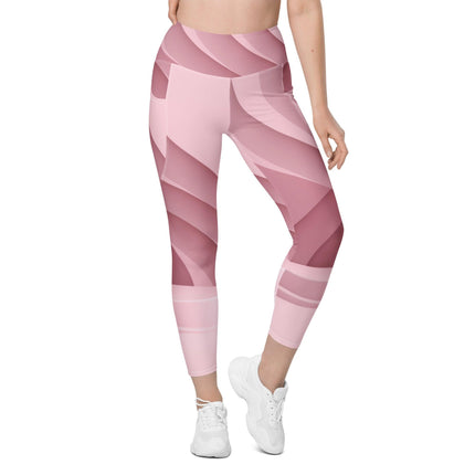 Mauve Ribbon Leggings With Pockets - Trump Tees