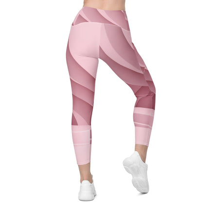 Mauve Ribbon Leggings With Pockets - Trump Tees