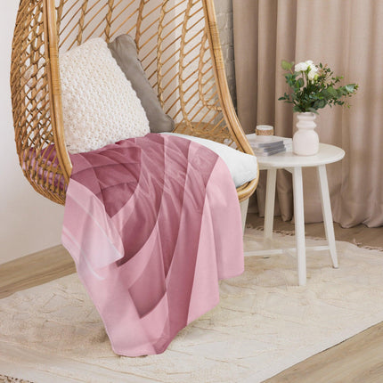 Mauve Ribbon Sherpa Blanket - Trump Tees