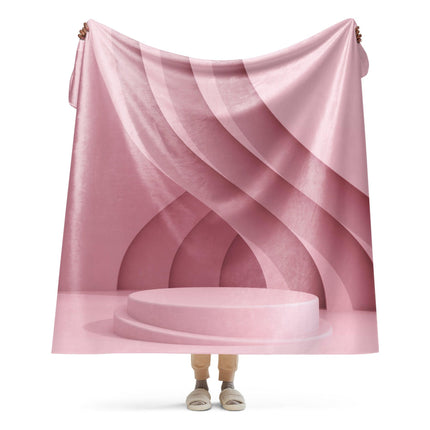 Mauve Ribbon Sherpa Blanket - Trump Tees