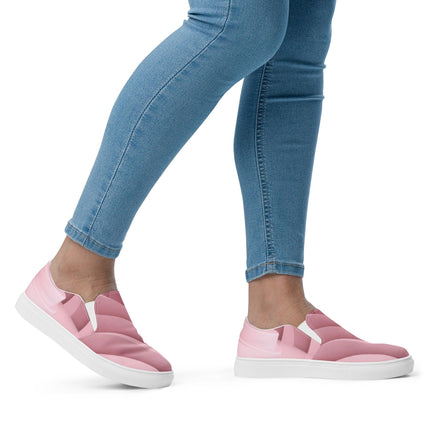 Mauve Ribbon Women’s slip - on canvas shoes - Trump Tees