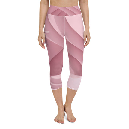 Mauve Ribbon Women's Yoga Capri Leggings - Trump Tees