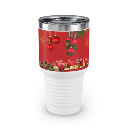 Merry Christmas & Happy New Year Ringneck Tumbler, 30oz - Trump Tees