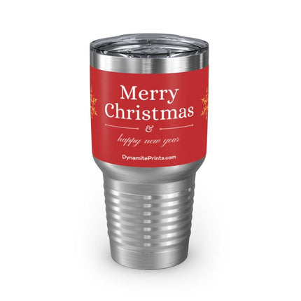 Merry Christmas & Happy New Year Ringneck Tumbler, 30oz - Trump Tees