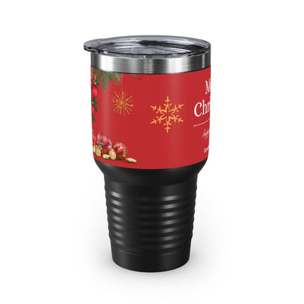 Merry Christmas & Happy New Year Ringneck Tumbler, 30oz - Trump Tees