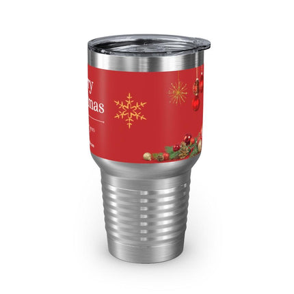 Merry Christmas & Happy New Year Ringneck Tumbler, 30oz - Trump Tees