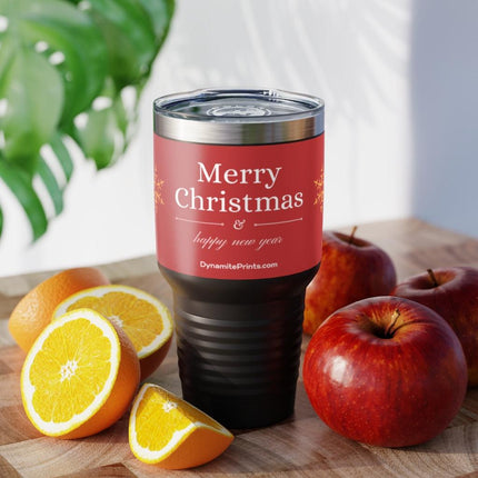 Merry Christmas & Happy New Year Ringneck Tumbler, 30oz - Trump Tees